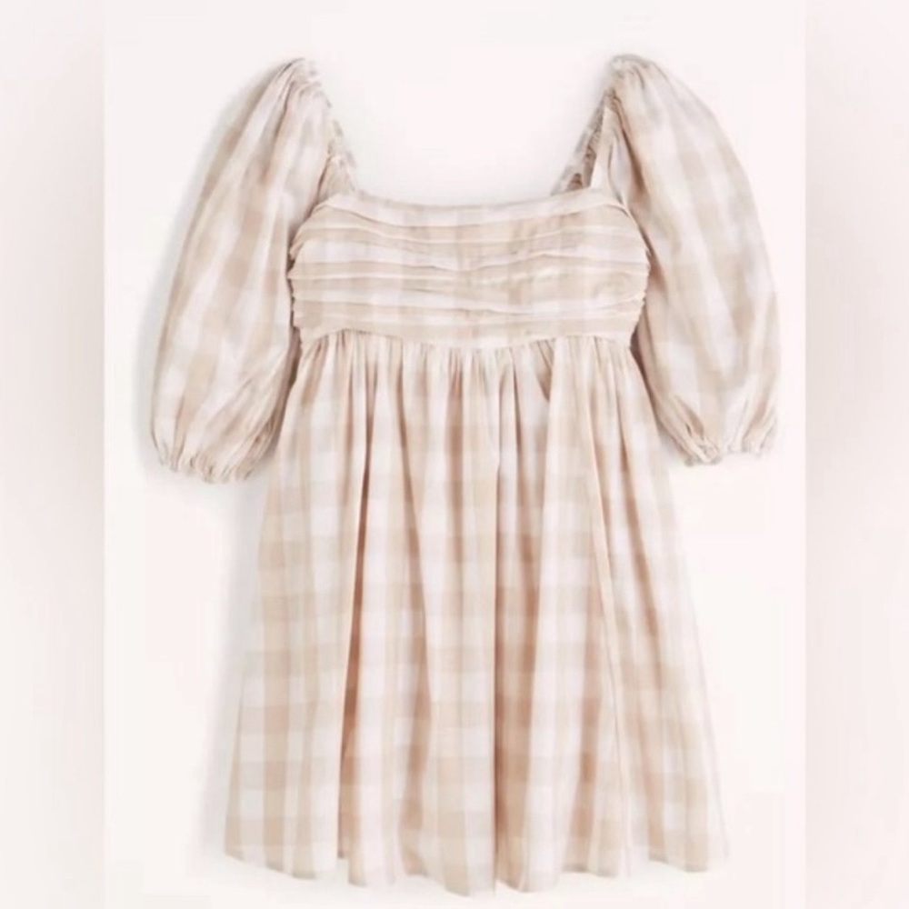 Abercrombie Emerson Poplin Puff Sleeve Mini Dress